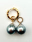 8-9mm Tahitan Pearl Gold Fill Ear Charms, 0.6"