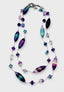 Multi Color Mixed Fluorite Necklace with Sterling Silver Clasp, 36"