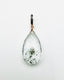 Phantom Quartz Teardrop Pendant with 2 tone Diamond Bale, 2"