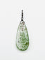 Phantom Quartz Teardrop Pendant with 2 tone Diamond Bale, 2"