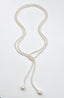 Freshwater Rice Pearl and Baroque Pearl Lariat, 53"