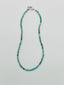 15" Natural Blue Zircon Necklace with sterling silver