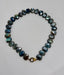 16" Flat Faceted Mystic Labradorite Necklace with Two Tone Diamond Clasp
