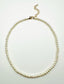 16" 4mm White Freshwater Pearl Necklace with Gold Fill Clasp