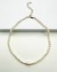 16"  Mini Freshwater Pearl Necklace with Single Medium Baroque Pearl Gold Fill Clasp