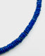 16" Faceted 5-6 mm Lapis Heishi Necklace with Vermeil Clasp