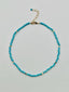 16" Faceted Turquoise Gold Filled Bead Necklace