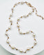 16" Small White Freshwater Baroque and Gold Pyrite Necklace with Gold Fill Clasp and Chain