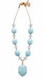 16" Faceted Aquamarine Necklace with Vermeil Aquamarine Pendant