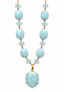 16" Faceted Aquamarine Necklace with Vermeil Aquamarine Pendant