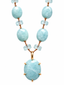 16" Faceted Aquamarine Necklace with Vermeil Aquamarine Pendant
