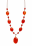 16" Carnelian Necklace with Vermeil Carnelian Pendant