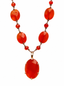 16" Carnelian Necklace with Vermeil Carnelian Pendant