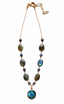 16" Labradorite Necklace with Vermeil Labradorite Pendant