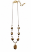 16" Pyrite Necklace with Vermeil Pyrite Pendant