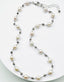 16" Small White Freshwater Baroque and Pyrite Necklace with Sterling Silver Clasp and Chain