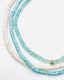 17" AAA Faceted Aquamarine Heishi Necklace with Vermeil Diamond Rondelle with Two Tone Diamond Clasp
