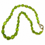 17" Faceted Organic Peridot, 154 ctts, Necklace with Two Tone Diamond Clasp