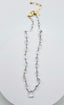 17" AAA Faceted Clear Herkimer Diamond Necklace with Small Organic Herkimer Pendant