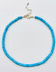 17" Natural Blue Arizona Turquoise Heishi Necklace with Vermeil Clasp