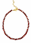 17" Faceted Hessonite Garnet Briolette Necklace