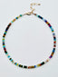 17" Multi-Color Faceted Gemstone Rondelle Necklace with a Gold Fill Clasp