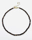 17" 5mm Faceted Smoky Quartz Heishi Necklace with Vermeil Diamond Rondelle and Gold Fill Clasp
