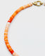17" Ombre Orange Opal Heishi Necklace with Vermeil and Sterling Silver Diamond Clasp