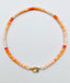 17" Ombré Orange Opal Heishi Necklace with Vermeil Diamond Clasp