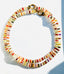 17" Muticolor Gemstone and Crystal Quartz Heishi Necklace with Two Tone Diamond Clasp