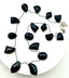 17" Fancy Cut Large Black Onyx Necklace
