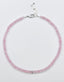 17" Faceted Rose Quartz Heishi Necklace with Sterling Silver and Diamond Rondelle and Clasp