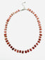 17" Faceted Strawberry Quartz Teardrop Necklace with Sterling Silver Clasp
