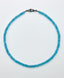 17" Faceted Apatite Heishi Cut Necklace with a Sterling Silver Diamond Rondelle and Clasp