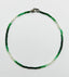 17" 3mm Emerald Rondelle Necklace with Sterling Silver Diamond Clasp