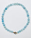 18" AA Faceted Hand Cut Coin Shaped Aquamarine Necklace with a 18k Vermeil and Sterling Silver Diamond Clasp