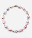 18" Natural Large Freshwater Baroque Pearl Necklace with Two Tone Vermeil and Sterling Silver Diamond Clasp