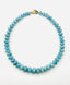 18" AA Graduated Xl Faceted Aquamarine Rondelle Necklace with a Two Tone Diamond Clasp