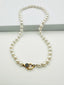 18" 8mm Akoya Pearl Necklace with Gold Vermeil Diamond Clasp