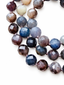 18" Natural Faceted Burma Blue Ombre Sapphire Ball Necklace with Two Tone Diamond Clasp