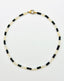 18" AAA Faceted White and Black Opal Rondelle Necklace with 2T Diamond Clasp