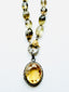 18" AAA Bilemon Quartz Necklace with Two Tone Diamond Clasp