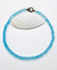 18" Faceted German Cut Blue Topaz Rondelle Necklace with a Two Tone Diamond Clasp