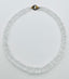 18" Faceted Crystal Quartz Graduated Rondelle Necklace with 2T Diamond Clasp