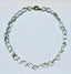 18" Faceted Green Amethyst Necklace with Two Tone Diamond Clasp