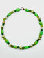 18" Green Arizona Turquoise and Peridot Mix Necklace with Vermeil Diamond Clasp