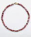 18" Faceted Phantom Lodanite Quartz Rondelle Necklace with Vermeil and Sterling Silver Diamond Clasp