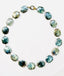 18" Mystic Labradorite Necklace with Two Tone Diamond Clasp