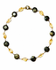 18" Nipomo Marcasitie and Small Citrine Nugget Necklace with Two Tone Diamond Clasp