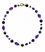 18" Purple Amethyst, Peacock Freshwater Pearl, and Mystic Labradorite Mix Necklace